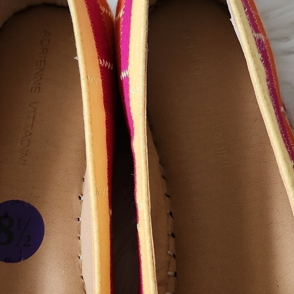 Adrienne Vittadini multicolored striped espadrilles NWOT - Picture 11 of 13